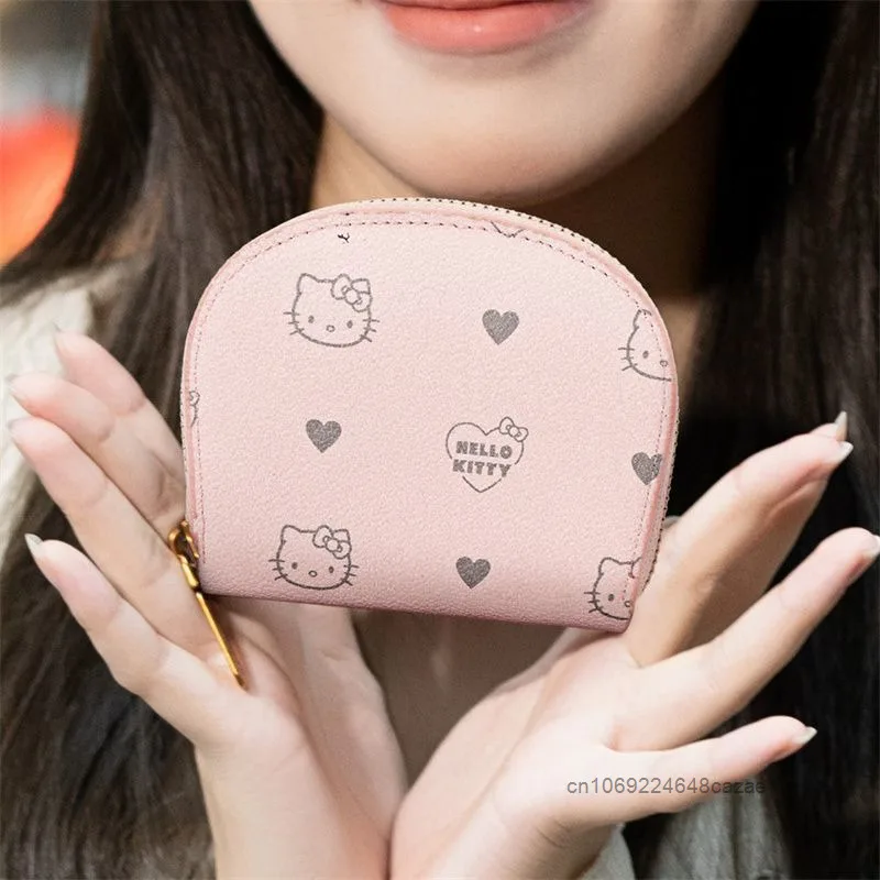 Sanrio Hello Kitty New Card Bag Lightweight Cute Compact Design Bank Card Storage Bag Sweet Girl Anti Demagnetization ID Holders