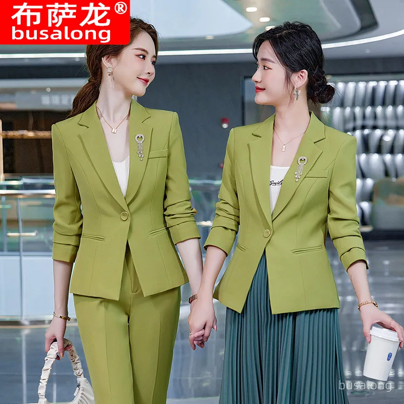 

2022 Autumn New Women's Long Sleeve Business Wear Business Suit Suit Interview Sales Work Clothes Fashion Suit