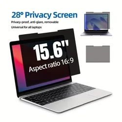 Enhanced Privacy Screen Protector - Anti - Glare, Blue Light Blocking, 30° Viewing Angle Shield, Detachable (15.6)