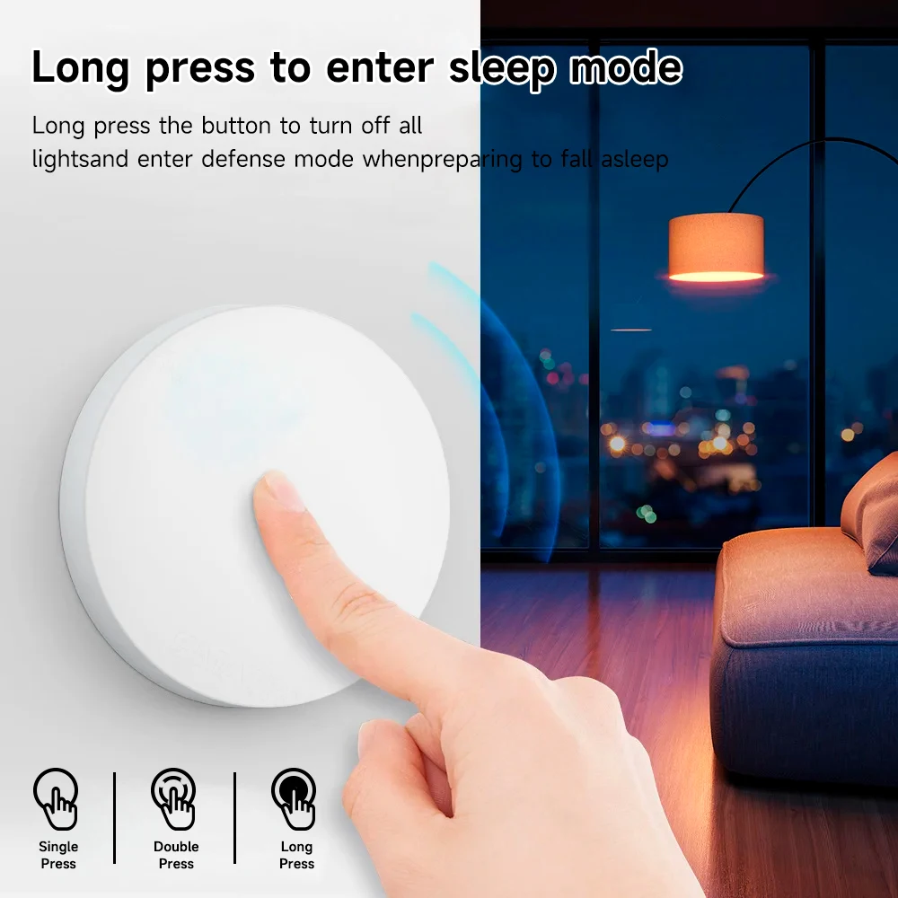 Zigbee Tuya Smart Wireless Push Button Switch Automation Scenario Linkage Remote Control
