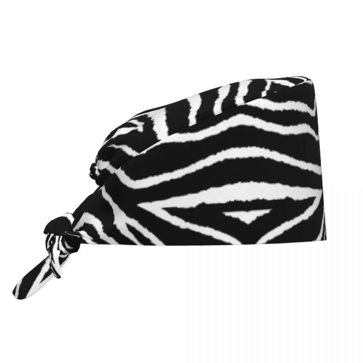 Benutzerdefinierte Zebra Schwarz Weiß Tier Scrubs Kappe Chirurgische Hüte Abstrakte Linie Kunst Operationssaal Kappe Operator Hüte Labor Werke Hut