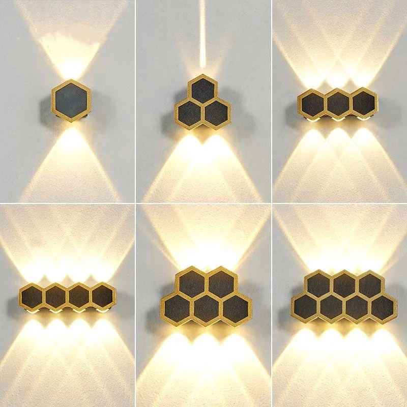 

Indoor Wall Lamp Honeycomb IP65 Waterproof Villa Wall Washer Light Garden Light Exterior Outdoor Balcony Wall Light