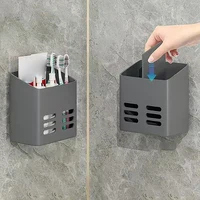 Bathroom Shelf Makeup Storage Organizer No Drill Toiletries Shelves Wall Mount Comb Skin Care Product Rack Bathroom Accessories 1