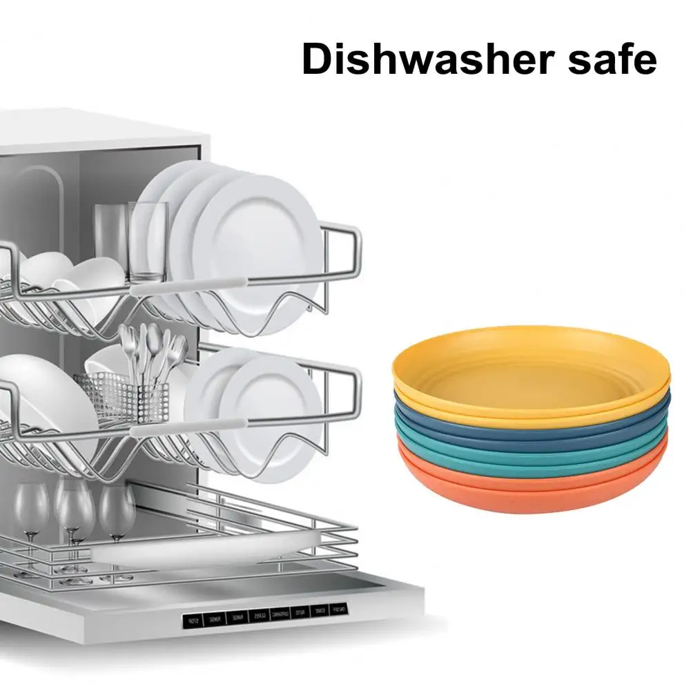 Dinner Plate Set Plastic Dinner Plate Versatile Bpa-free Round Plates Ideal for Serving Dumplings Vegetables Fruits