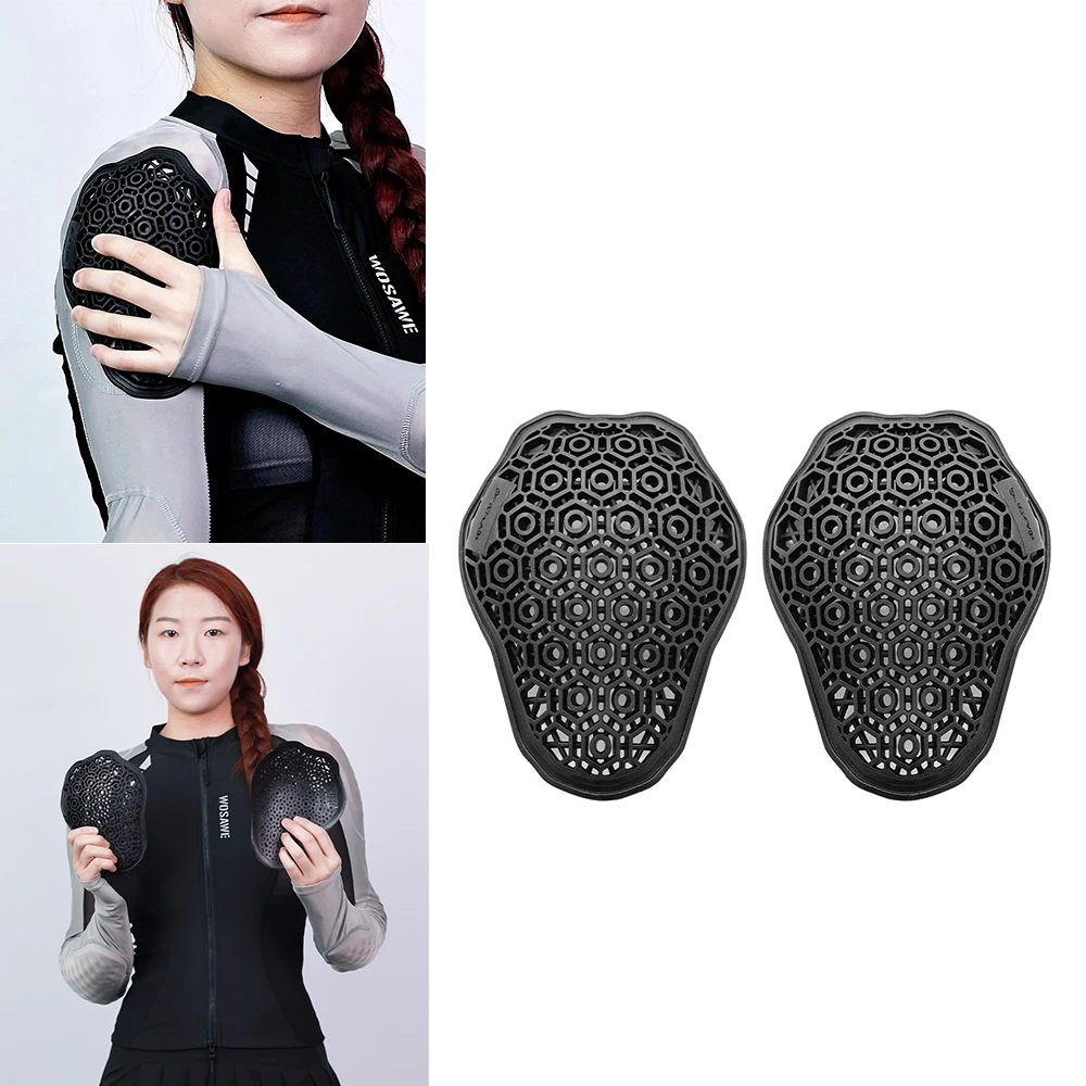 WOSAWE CE 인증 바이커 아머 오토바이 어깨 팔꿈치 등 보호대 패드 모터바이크 가슴 패드 소프트 모토 재킷 인서트 아머