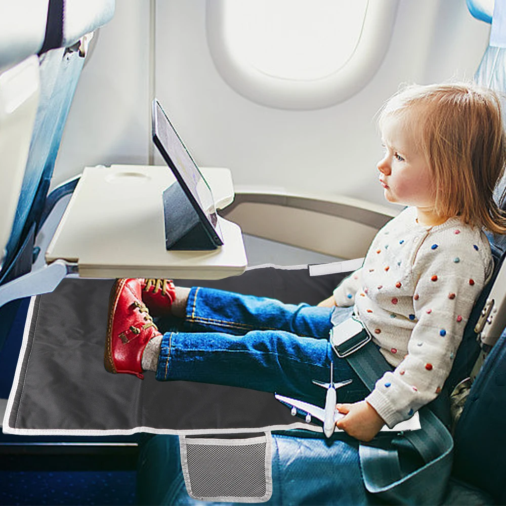 Airplane Foot Rest Airplane Seat Extender Waterproof Cushion Car Seat Cover Extender Foot Leg Rest Airplane Footrest Baby Bed Kids Hammocks