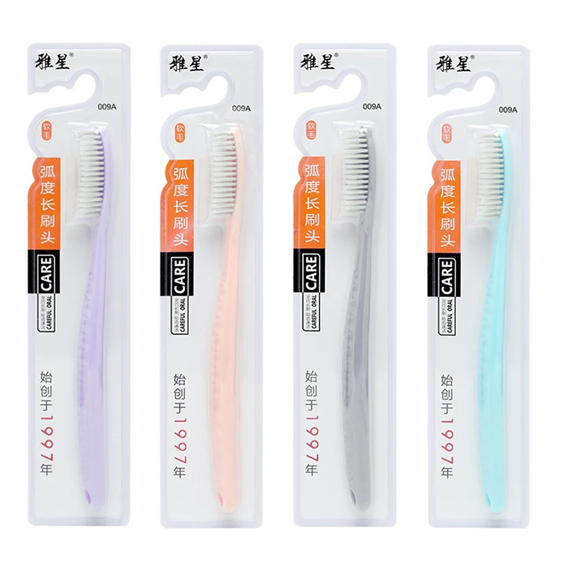 Z. 1PC 슈퍼 롱 칫솔 부드러운 털 대형 브러시 헤드 성인용 칫솔 수동 칫솔 견고한 칫솔