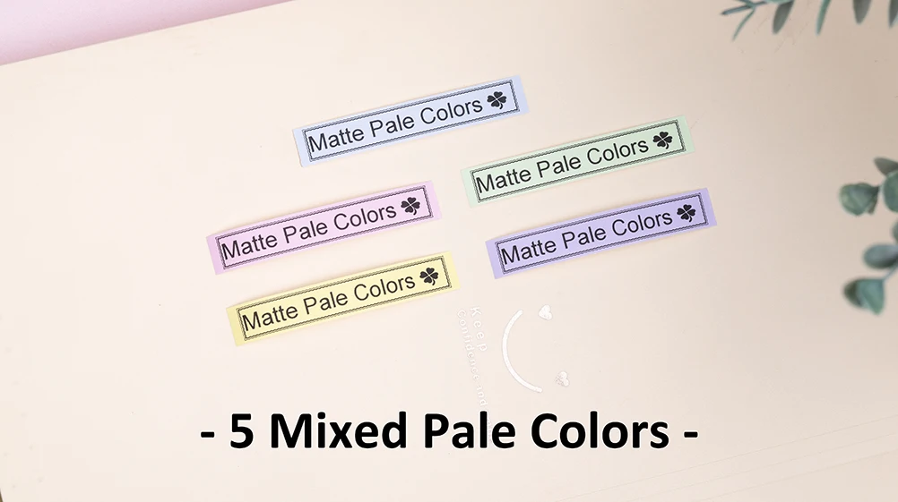 Description Picture 2 of item5PK Mixed Pale Color Matt Tapes TZe-MQF31 Pastel Purple Compatible for Brother P-Touch PT-D210 Label Printer MQE31 MQ531 MQY31