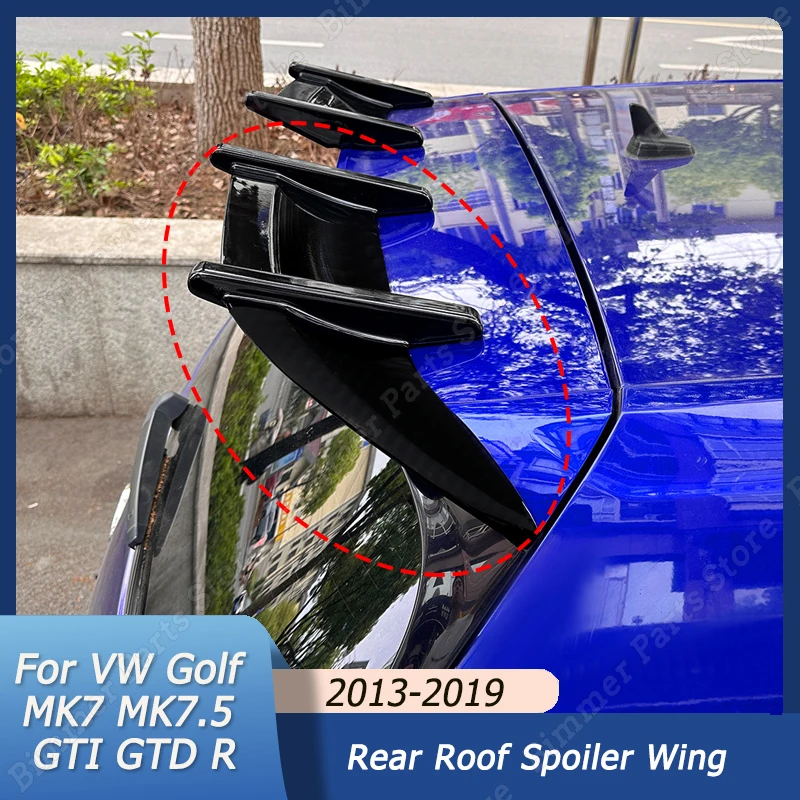 차량용 리어 트렁크 스포일러, VW 골프 MK7 MK7.5 GTI GTD R 2013-2019 글로스, 블랙 플라스틱 스포일러 립, 자동차 리어 루프 스포일러 스플리터 윙