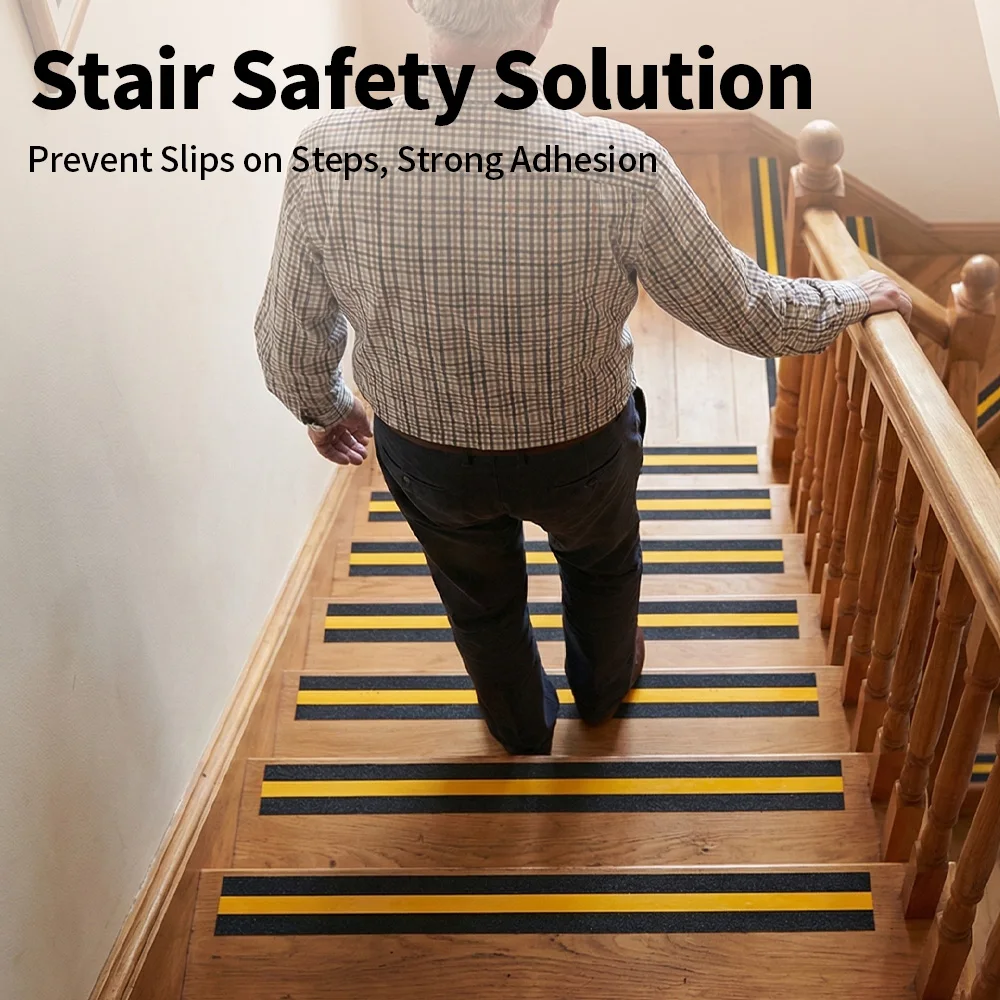 Durable Waterproof Anti-Slip Safety Grip Tape for Stairs and Floors, 5M Roll