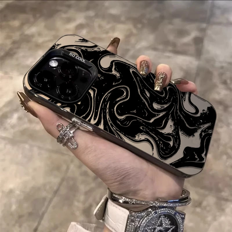 Innovative Ink Painting Laser Plated Shockproof Phone Case