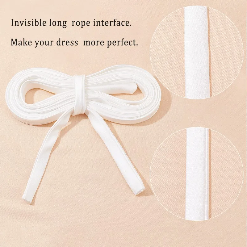 137.8 Inches Women's Tie Back For Wedding Bridal Gown White Adjustable Lace up Dress Cord Back For Zipper Replacement or Buttons women tie back