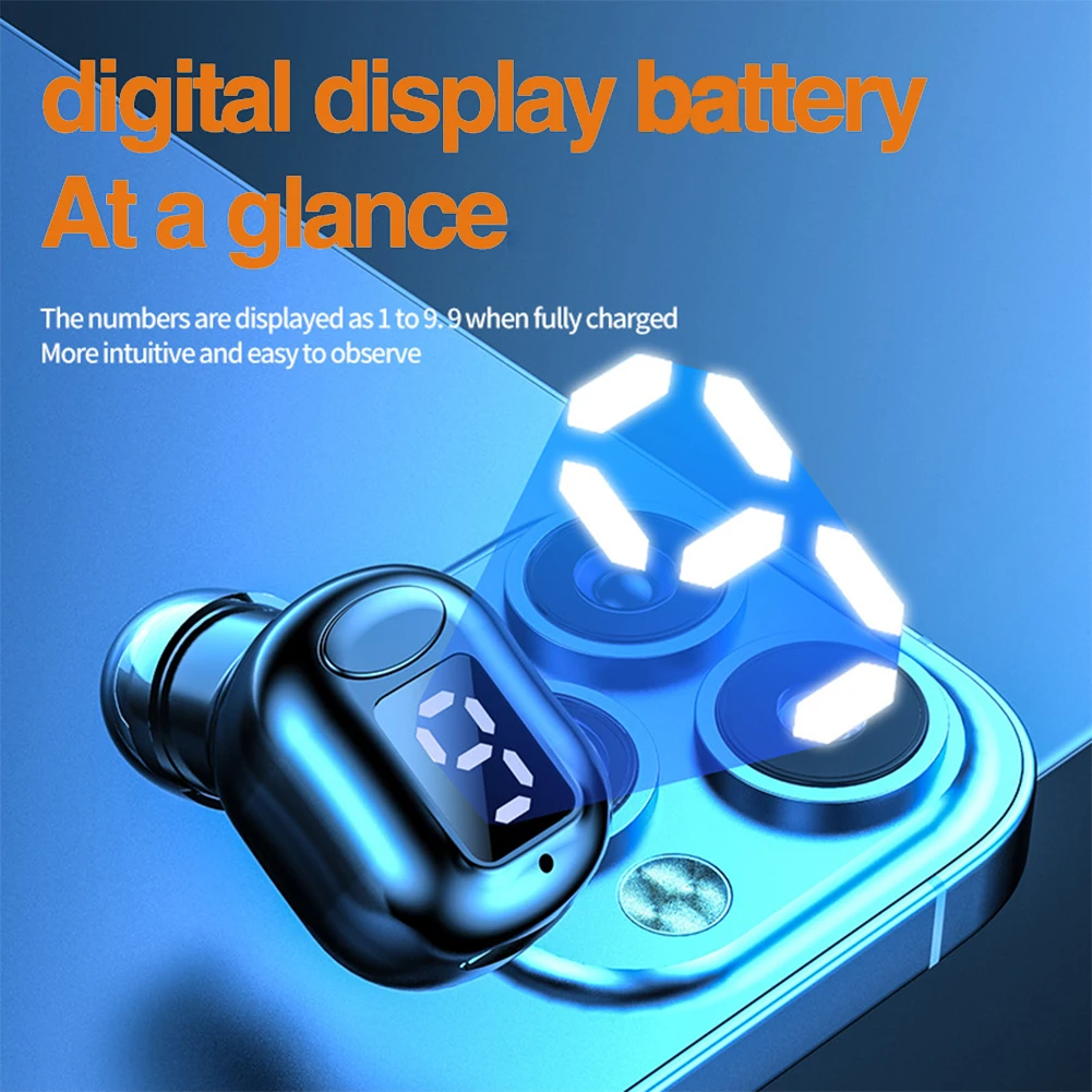 Compact Wireless Bluetooth 5.3 Earbuds with Quick Charging and Digital Mono Sound