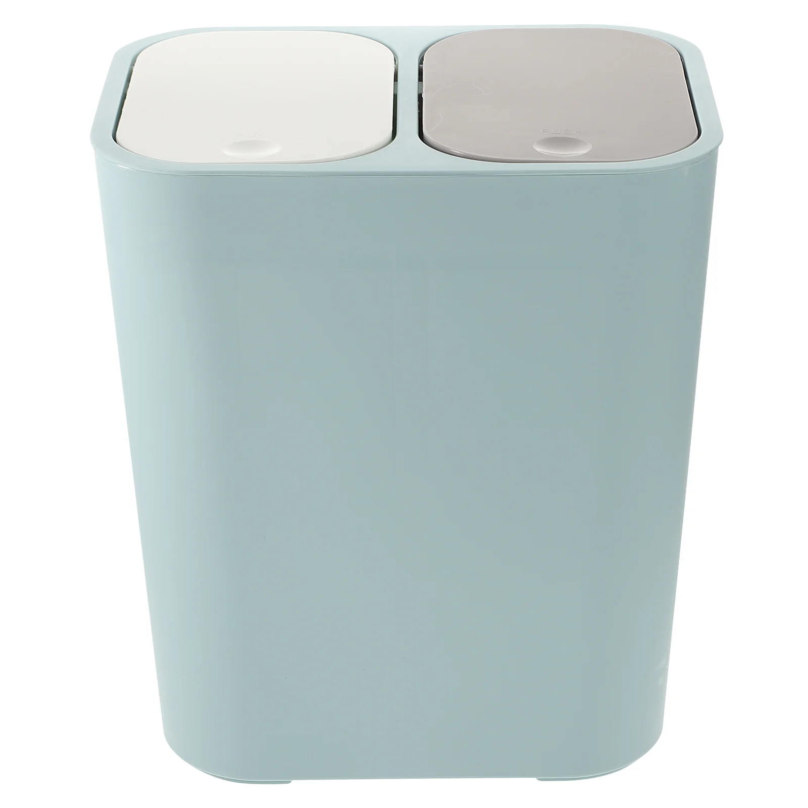 

Dual Trash Can Lid Dual Compartment Garbage Can Classified Recycling Bin Rectangular Trash Containers Waste Bin Kitchen