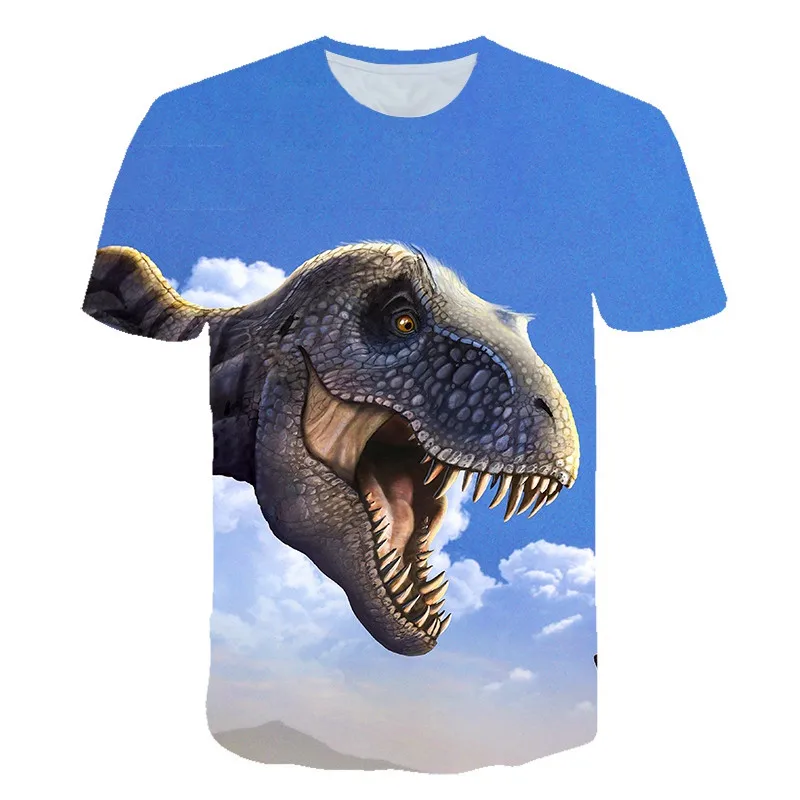 t shirt design Kids Boys Dinosaur T shirts Baby Cartoon 3D Print Short Sleeve Jurassic Park Tops Children Fashion Tshirt 4-14 Years Kids TShirt striped t shirt