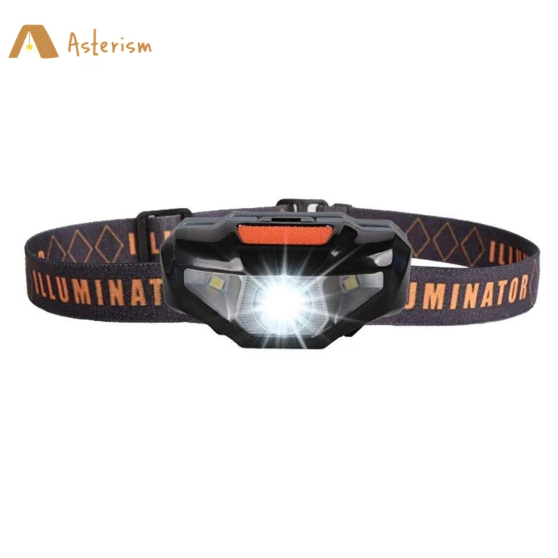 3 Lighting Modes Headlamp Portable LED Head Lamp with AA Battery