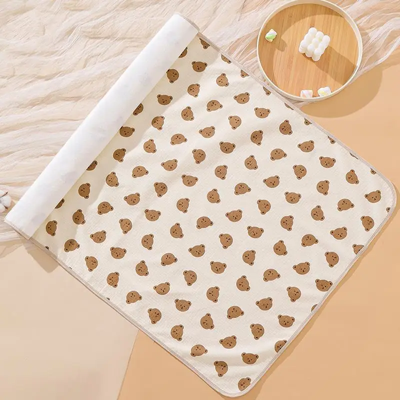 Cotton Baby Diaper Pad Washable Newborn Diaper Changing Mat 50*70cm Waterproof Kids Changing Pad Cover Baby Bedding Item