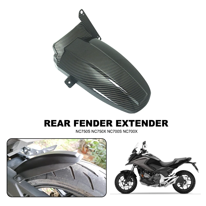 

For HONDA NC750S NC750X NC700S NC700X 2012-2023 2020 2021 2022 Carbon Motorcycle Rear Mudguard Fender Rear Extender Extension