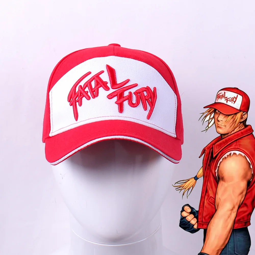 Baseball Caps Cosplay Hat Baseball Hat Game KOF Fatal Fury Terry Bogard Coser King of Fighters Baseball Cap Cosplay Adjustable Hat Sports Gift Boxer Prop