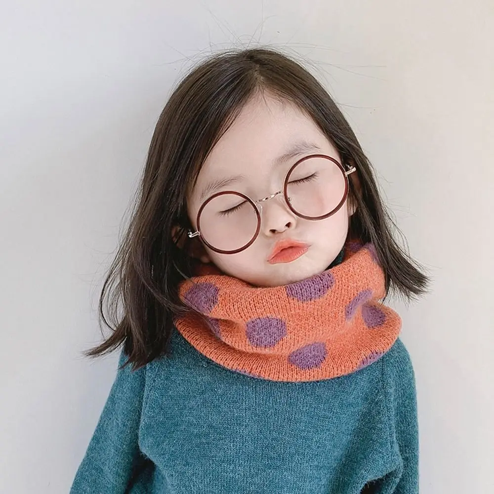 Bib Baby Thermal Neck Warmer Windproof Coldproof Thickened Boys Girls Knitted Scarf Neckerchief Snap Fastener