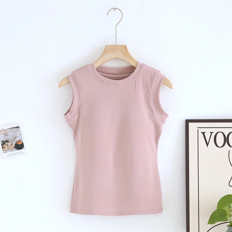 Women Sleep Wear Vest New Sleeveless Sleeping Tops Casual Cotton Nightwear Clothing One Piece Pajamas Women Home T-shirt