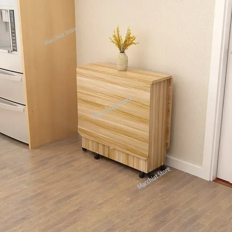 Description Picture 3 of itemFolding Dining Table Modern Simplicity Multifunctional Movable Storage Kitchen  Home Furniture Living Room Extendable
