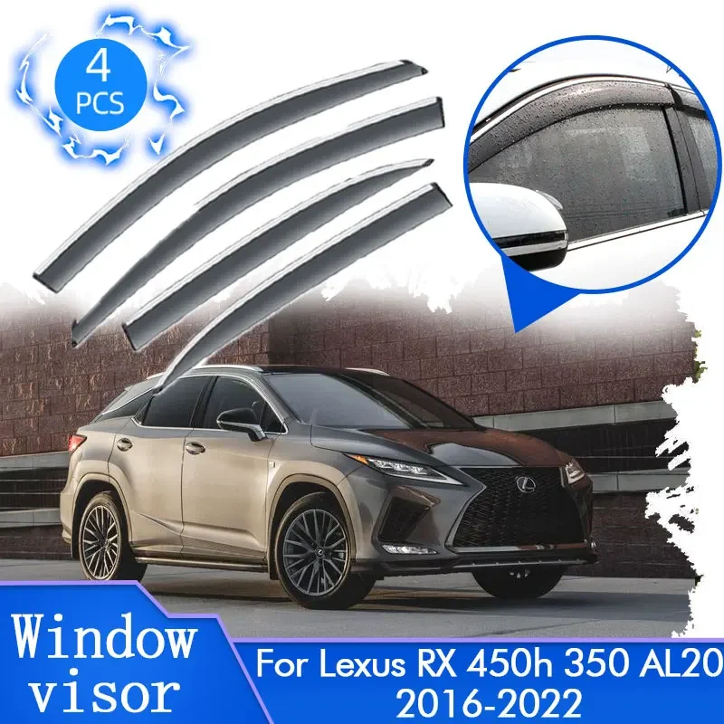 For Lexus RX 450h 350 AL20 Sun Window Visors Smoke Deflectors Guards Awning Cover Accessorie