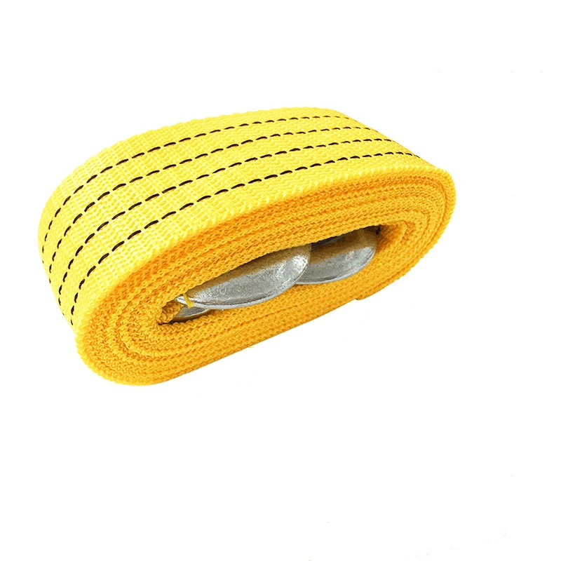 Towing Rope High Strength Car Tow Rope Fluorescent Yellow Tow Strap Bumper Trailer Car Safety Accessries
