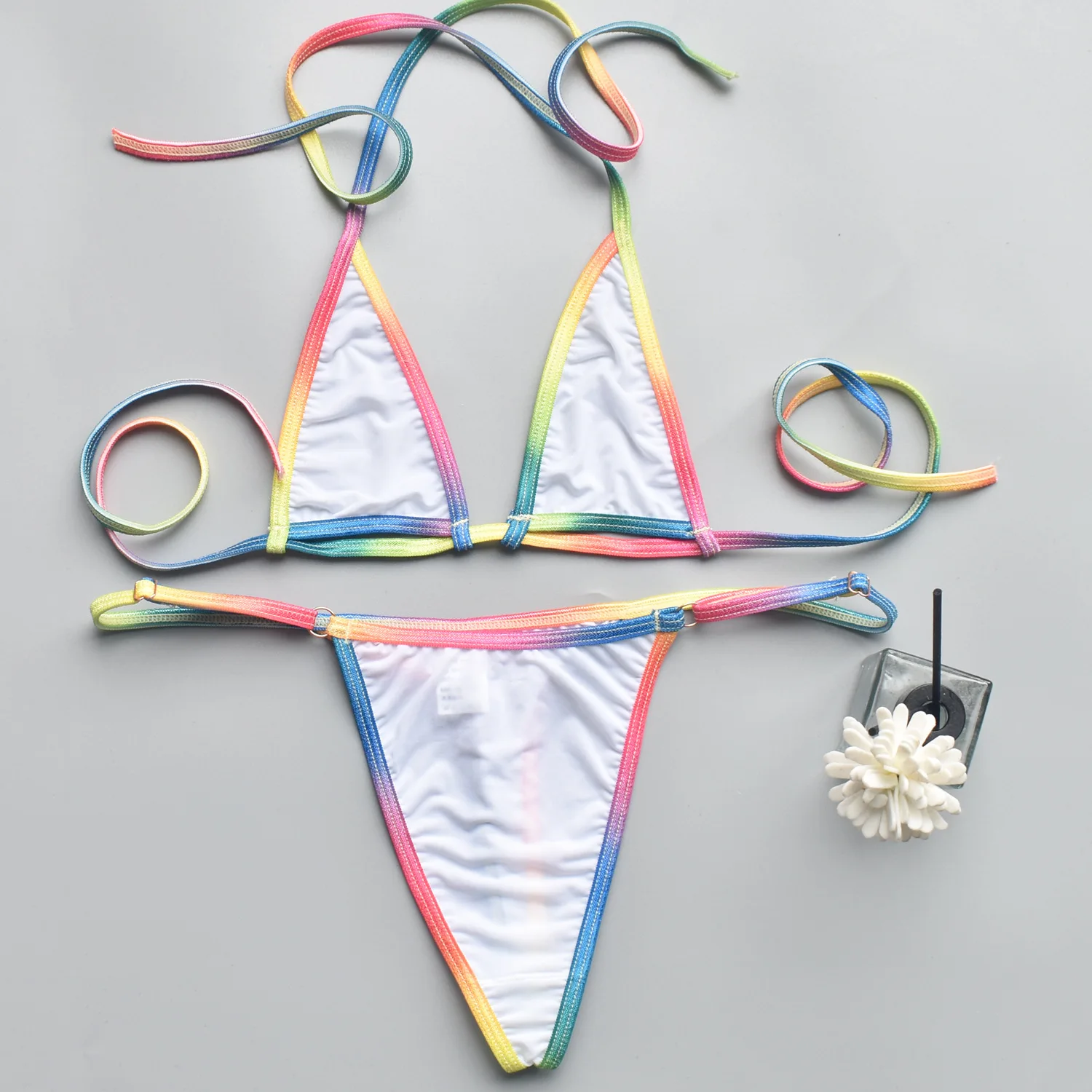 Set bikini sexy donna in mesh trasparente completo intimo_voghion.com