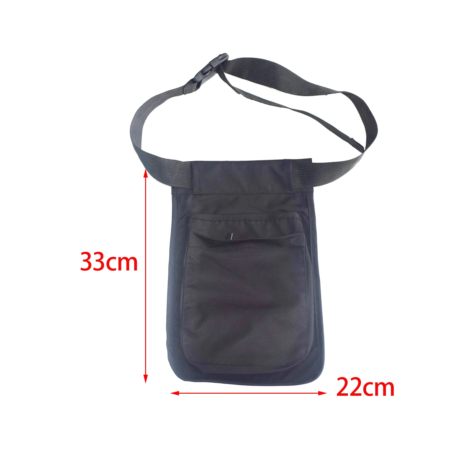 Borsa da infermiera, borsa da cameriere con cintura, marsupio da donna in tessuto Oxford, tasca laterale da donna nera, marsupio da lavoro per vendita al dettaglio, borsa a tracolla per personale