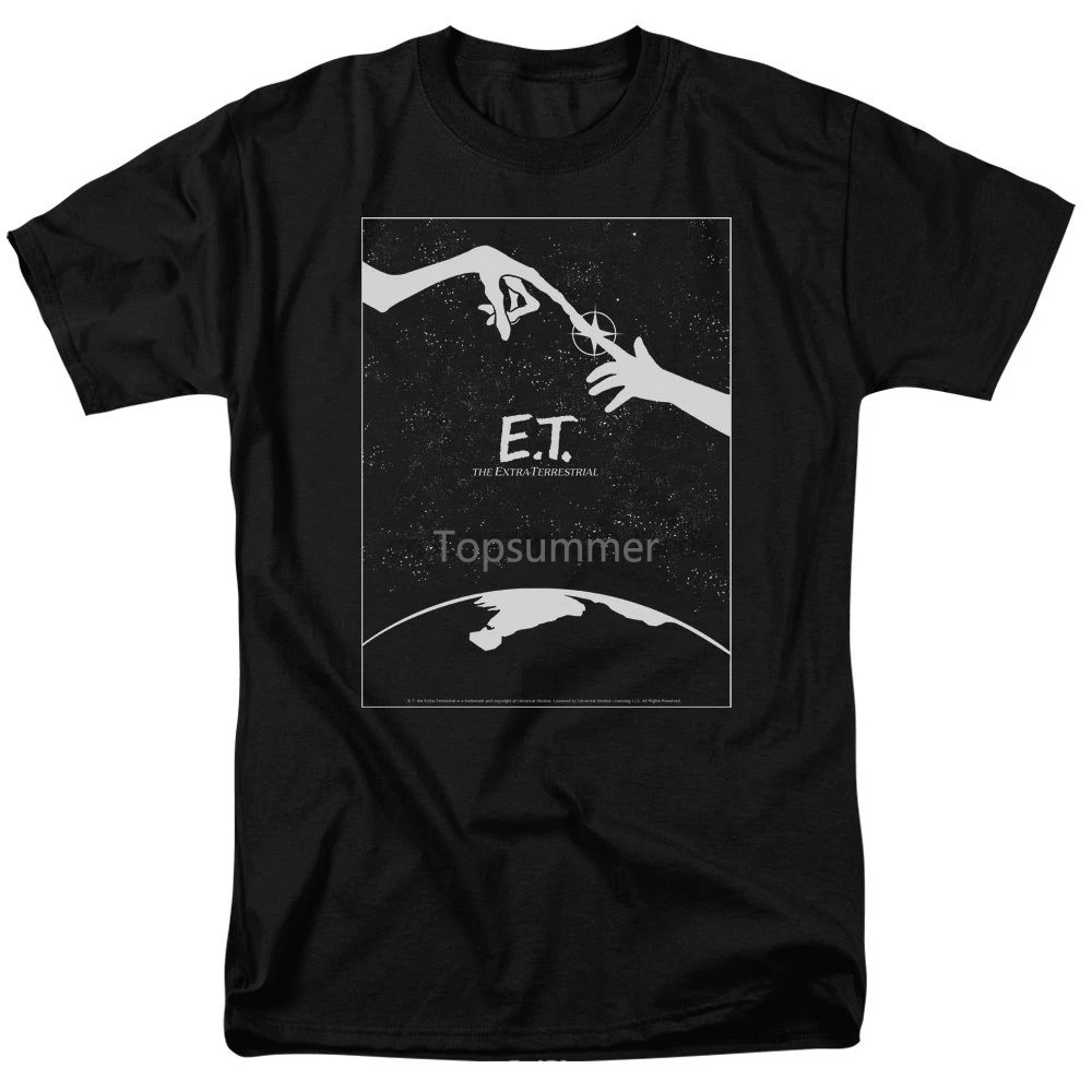 E.T. Et Extra-Terrestre Movie Fingers Touch Movie Poster T-Shirt Tutte Le Taglie