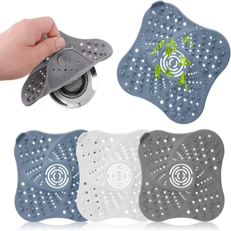 Anti-blocking Hair Catcher Hair Stopper Plug Trap Shower Floor Drain Covers Sink Strainer Filter Bathroom Kitchen Accessories