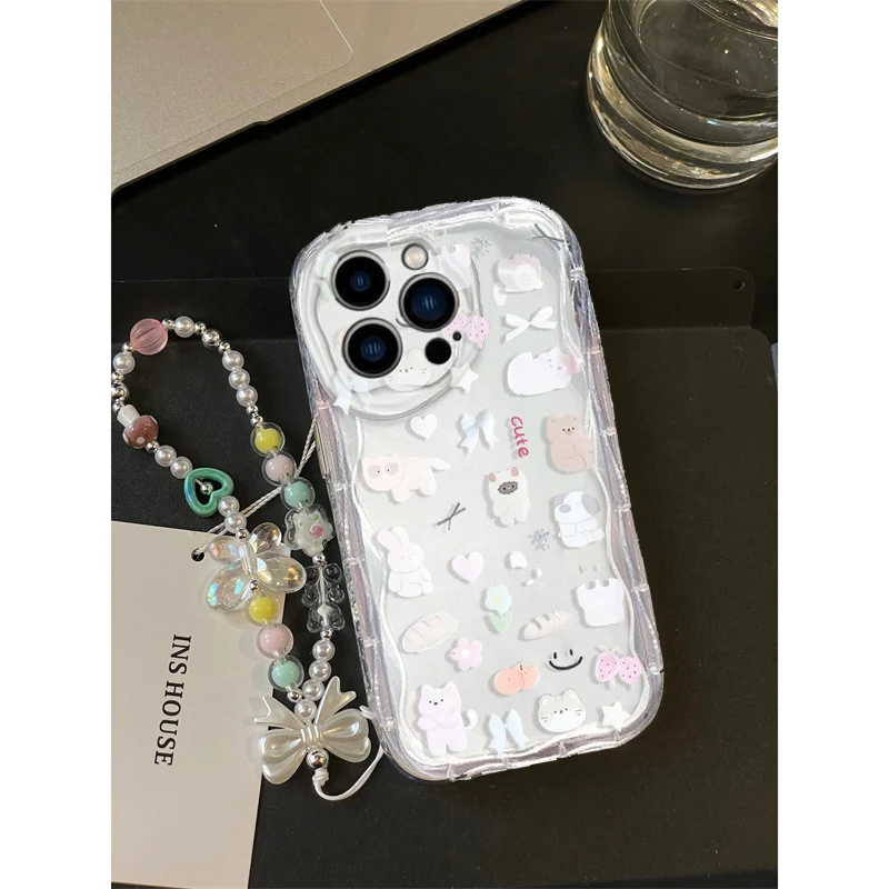 Charming Cat Wristband Bow Bracelet Phone Case