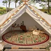 Round Ground Mat Inside Camping Tent Carpet, Large Area Rug Machine Washable Foldable Home Decoration, Bedroom, Living Room Rugs 3