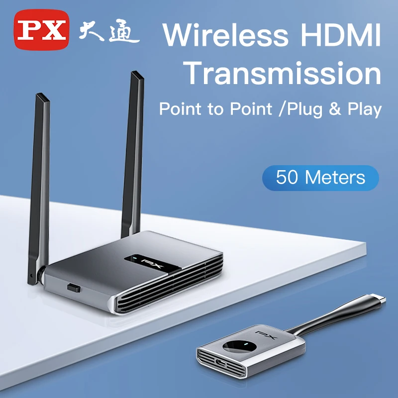 Wireless HDMI Transmitter and Receiver, HDMI Wireless, Plug & Play,  Wireless HDMI Adapter Extender Converter Kit, Streaming Video Audio from  Laptop PC