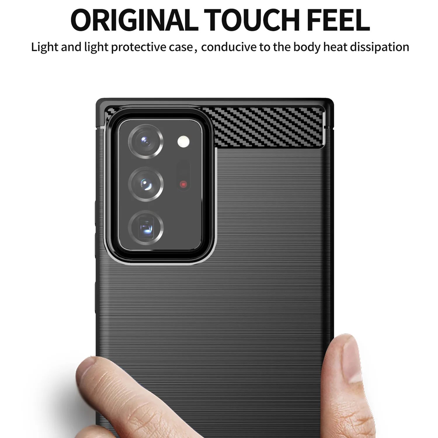 Luxury Shockproof Matte Carbon Fiber Case for Samsung Galaxy Note 20 Ultra
