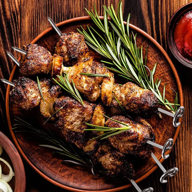 Dehidrator Állvány Air Fryer Konyhai Szerszám Grillező Tartó Nyársa Barbecue Nyárs Függőleges Nagykereskedelem - Image 5