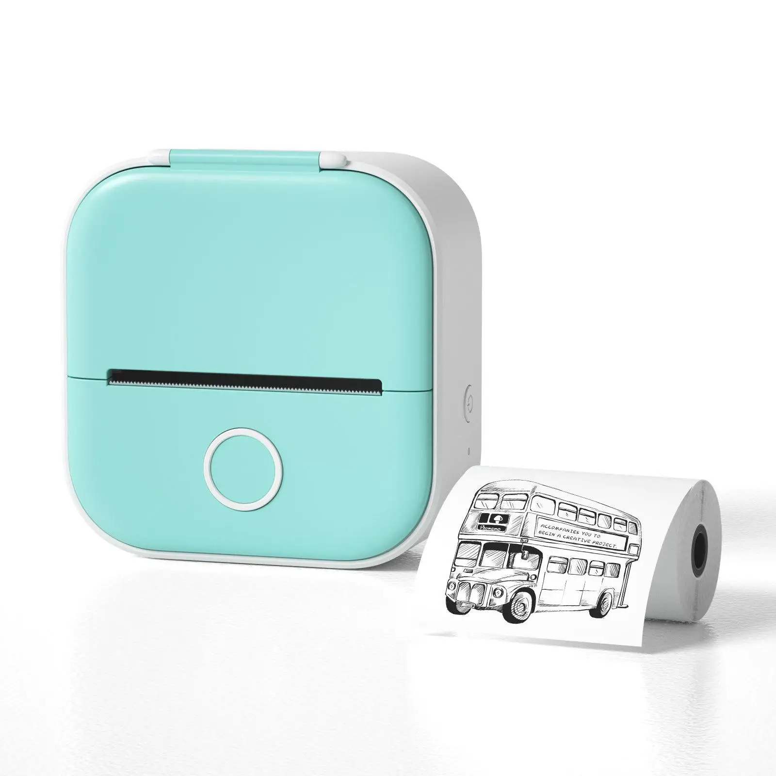 ワイヤレスポケットサーマルプリンター、ポータブル、ミニ、BT