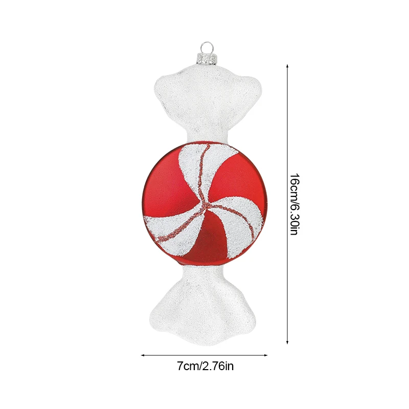thumbnail image 1 of Colgantes de bastón de caramelo rojo con forma de piruleta grande para Navidad, adornos de bolas colgantes para árbol de Navidad 2024, decoración navideña para el hogar, regalo de Año Nuevo, 1 of 5