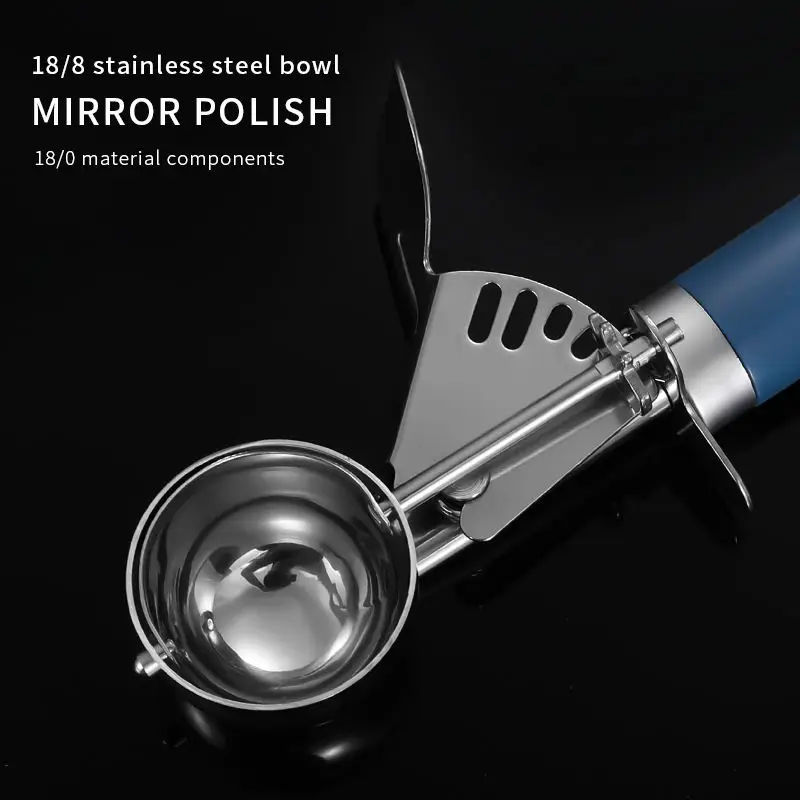 Stainless Steel Trigger Release Ice Cream Dough Scoop Digger Spade Ball Maker Ice cream Scooper Cream spoon Cookie Scoop