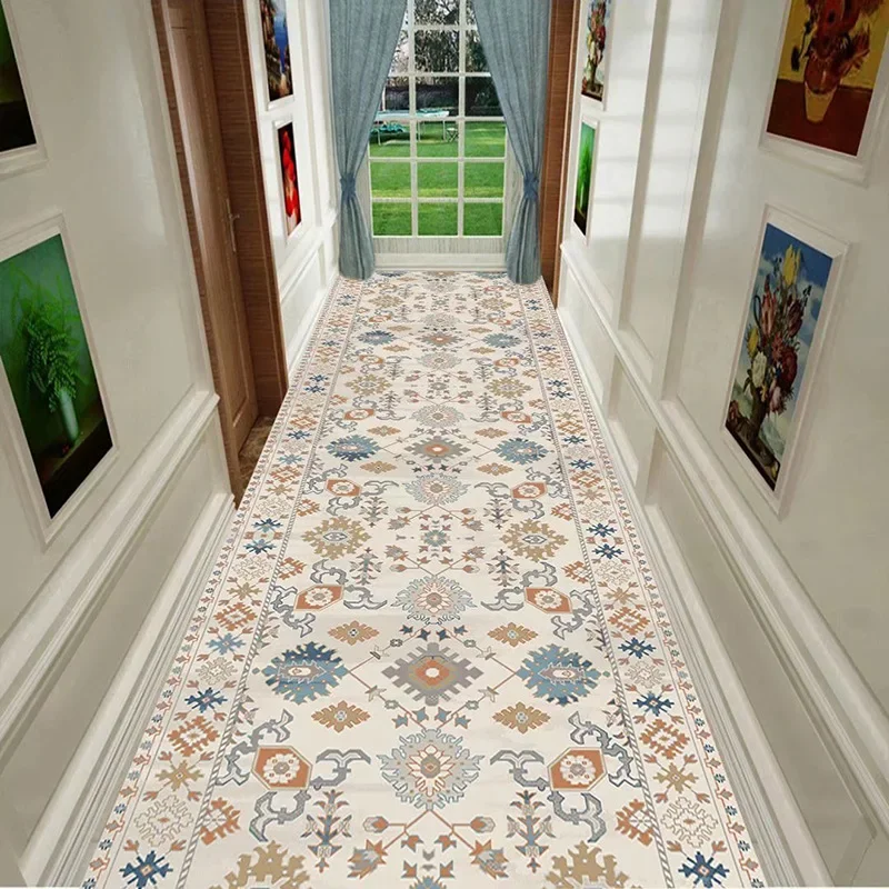 Luxury Design Long Carpet Runner for Corridor Hallway Decor Non-slip Strip Carpets HOTEL Living Room Doorway Washable Doormat 3