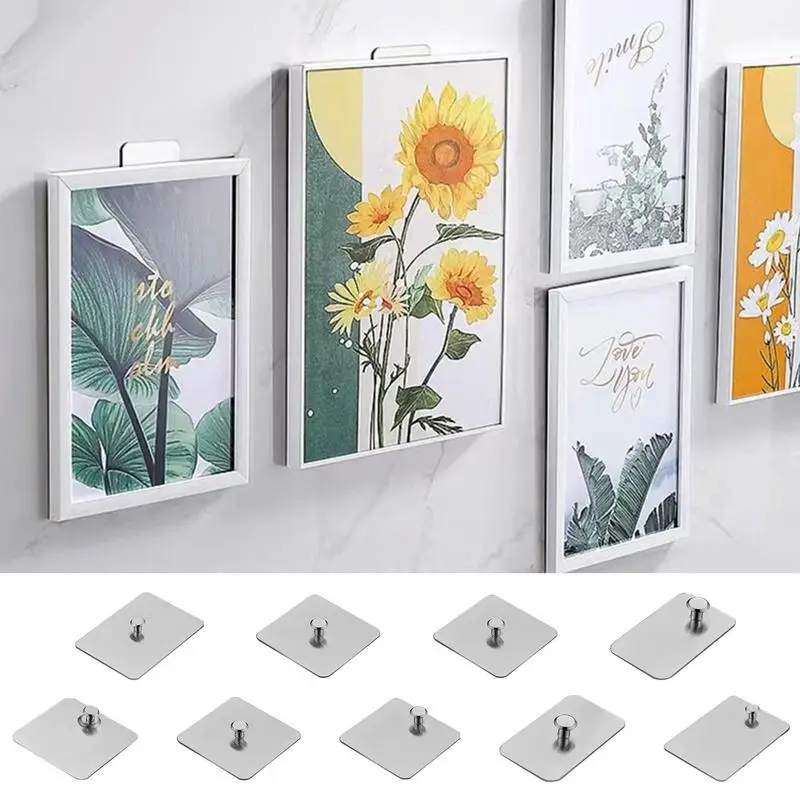 

Non Marking Strong Picture Hooks Wall Mount Detachable Frame Hanger Hooks Picture Frame Wall Hangers For Tile Metal Glass