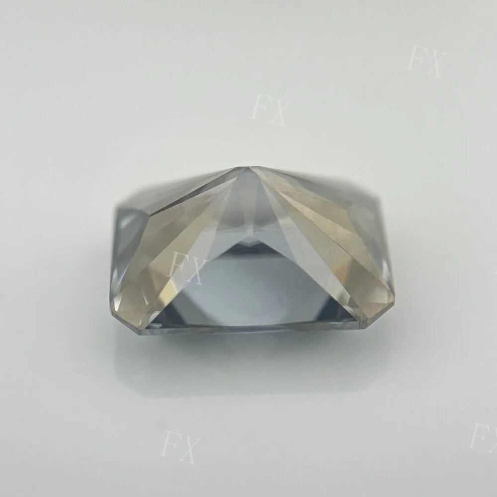 synthetic Moissanite Stone Beads with GRA Certificate Loose Gray Color Radiant Cut  Free Shipping  for Women Jewelry Ring Making