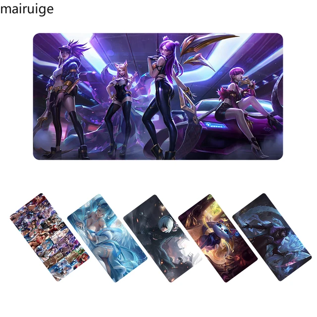 League of Legends anime mouse pad gamre sexy girl tapete de rato xxl gaming accessories pc gamer completo mousepad