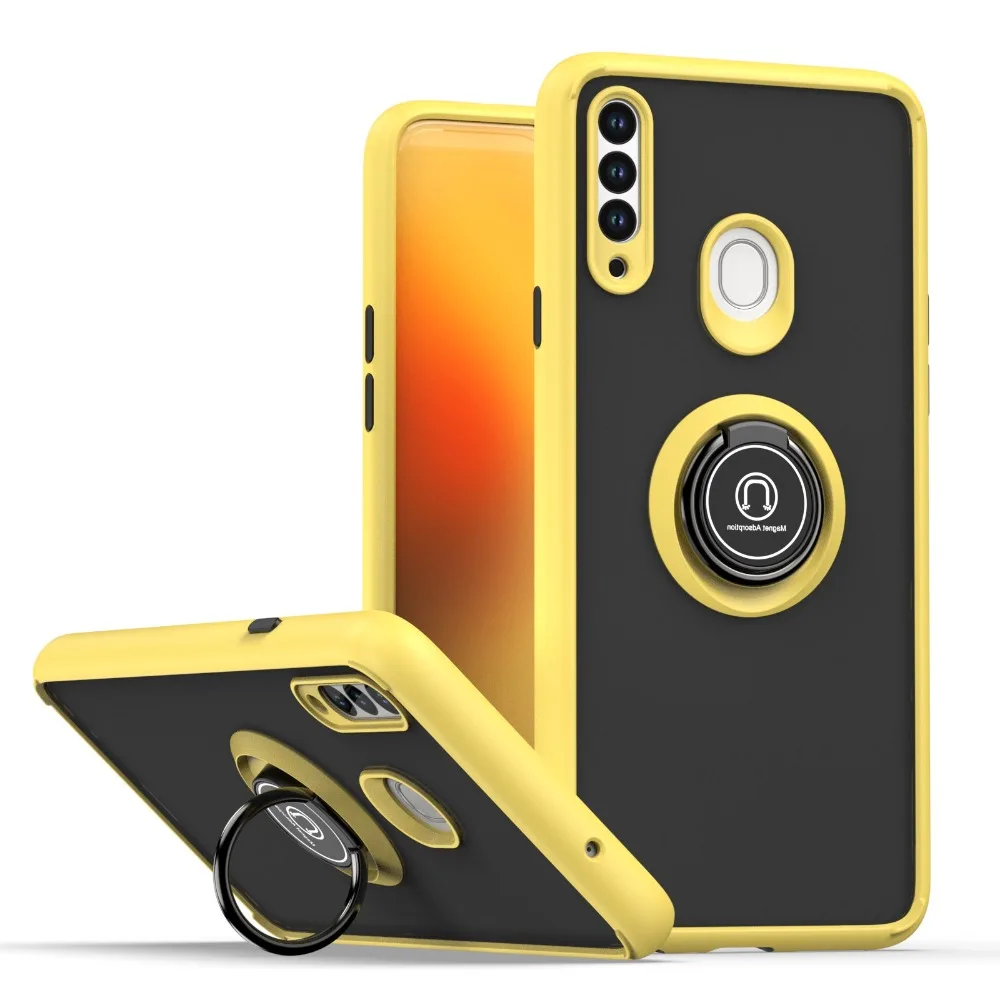 Shockproof Matte Protection Case with Finger Ring Holder and Bracket