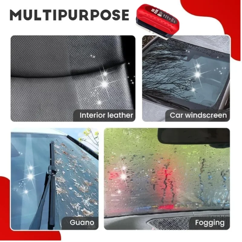 Car Glass Oil Film Remover Powerful Cleaner Car Glass Sponge Cleaning Brush Windshield Clear Window Stain Wiping Auto Detailing 5