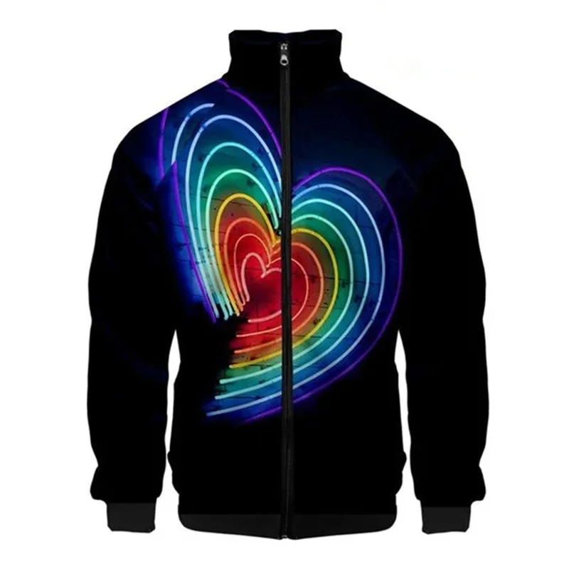 thumbnail image 1 of Chaqueta con cremallera y estampado 3D de arcoíris LGBT para hombre y mujer, sudadera de moda para primavera y otoño, tops cómodos, abrigo de calle, ropa para hombre, 1 of 5