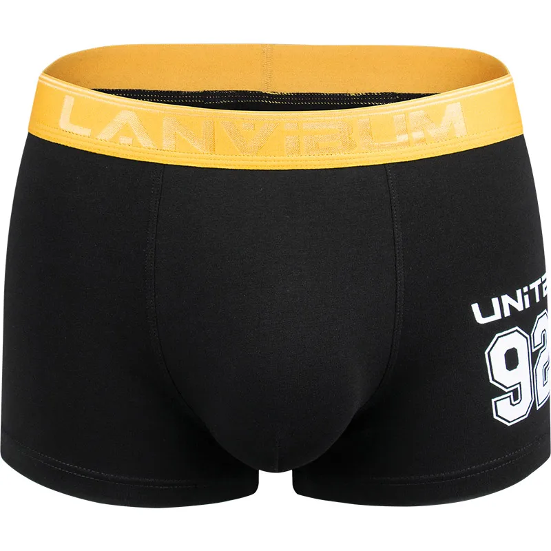 3PCS/Lot Cotton Mens Sexy Solid Color Underwear Boxers Shorts
