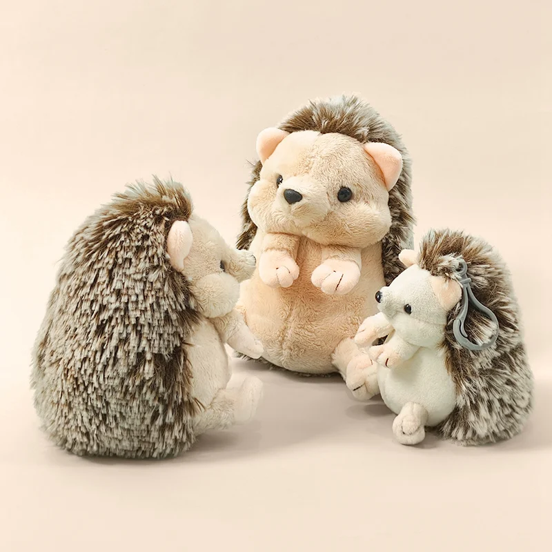 Adorable Hedgehog Plush Toy Stuffed Animal Sleeping Companion Doll for Room Decor Cute Birthday Gift