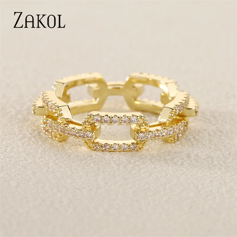 Oval Gold Color Eternity Rings For Women Fashion Geometry Cubic Zirconia Finger Ring Wedding Party